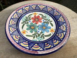 Portugees Tapasbordje Kleurrijk | Handgemaakt Keramiek Ø 18,5 cm