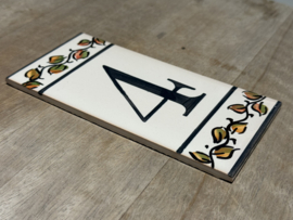 Keramische tegel Porto / cijfer 4 (15x7,5cm)