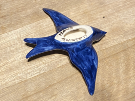 Keramische zwaluw met patroon 15,5x12cm
