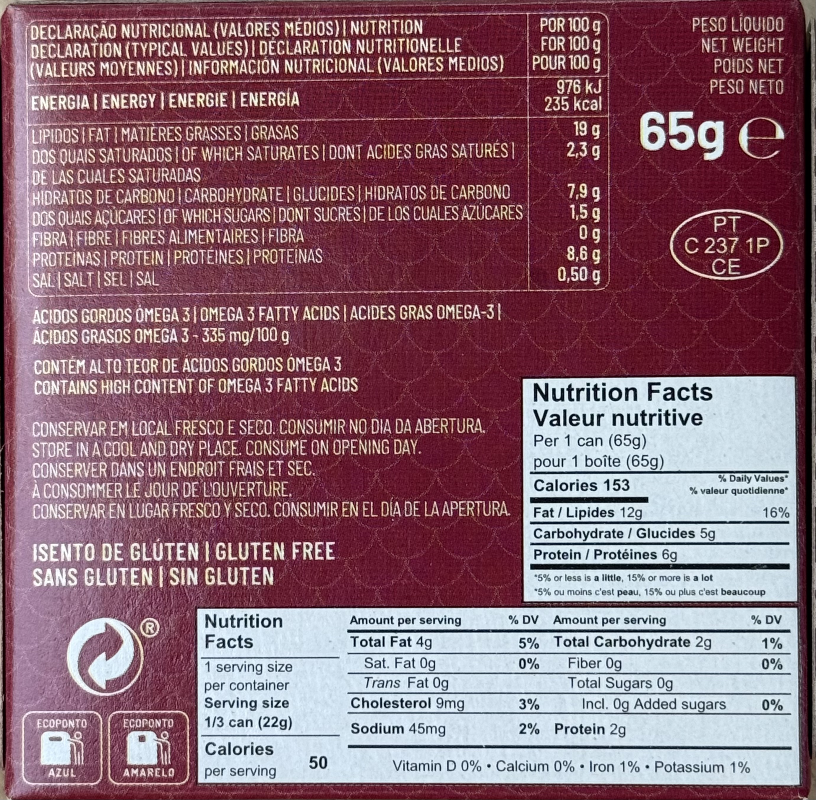Tonijnpaté Manná  5 x 65 g.