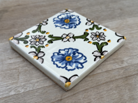 Handbeschilderde Onderzetter Penha de França | Luxe 9mm Keramiek | 9,5 x 9,5 cm