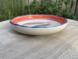 Ronde schaal met lage gebogen rand Ø16,5cm / Sardines (R.562p)