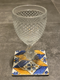 Beschilderde glas onderzetter Alfama 95x95x6mm