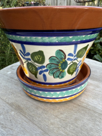 Bloempot met schotel (medium)