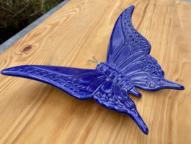 Vlinder kobaltblauw 17x23cm