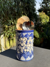 Wijnkoeler "Monsaraz" | Blauw-Wit | Handgemaakt Portugees Aardewerk | 21,5 cm