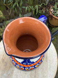 Schenkkan "Monsaraz" | Kleurrijk Bloemmotief | Handgemaakt Portugees Aardewerk | 1,4 Liter