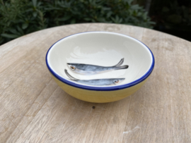 Rond schaaltje Ø10,5x4cm / Sardines / geel (R.136)