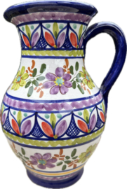 Schenkkan "Monsaraz" | Kleurrijk Bloemmotief | Handgemaakt Portugees Aardewerk | 1,3 Liter