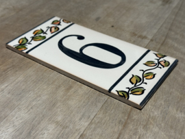 Keramische tegel Porto / cijfer 6 (15x7,5cm)