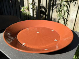 Handgemaakt Rond XL Bord | Mafra Bloemen | Portugees Aardewerk | Ø 40 cm