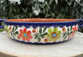 Handgemaakte Portugese Ovenschaal Rond Kleurrijk | 2-3 Personen | Alentejo