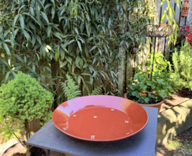Handgemaakt Rond XL Bord | Mafra Bloemen | Portugees Aardewerk | Ø 40 cm