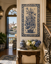 Portugees Tegeltableau Porto (30 tegels) | 60 x 105 cm | Handbeschilderd