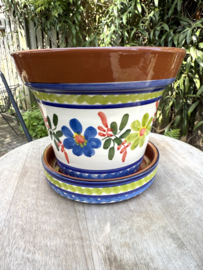 Bloempot met schotel (medium)