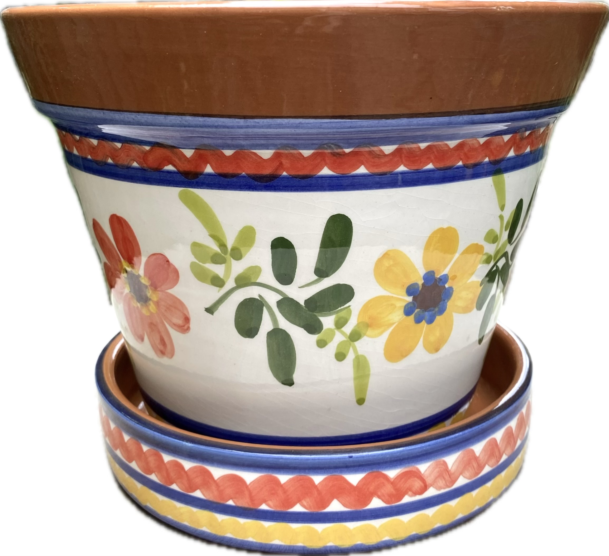 Bloempot met schotel (medium)