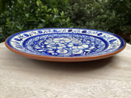 Bord blauw wit Ø24cm (jc-p4)