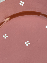 Handgemaakt Rond Bord | Mafra Bloemen | Portugees Aardewerk | Ø 24,5 cm