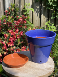 Bloempot met schotel nr.3 Millennium / lavendelblauw / groot