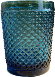 Waterglas blauw (Diamond - bicos) / Vista Alegre