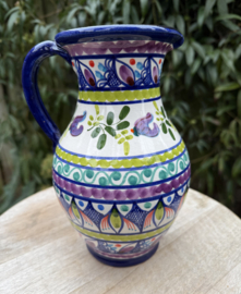 Schenkkan "Monsaraz" | Kleurrijk Bloemmotief | Handgemaakt Portugees Aardewerk | 1,5 Liter