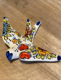 Keramische zwaluw met patroon 20x14cm