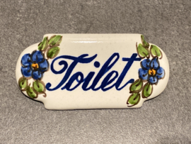 Keramisch deurbordje Toilet (9x4,5cm)