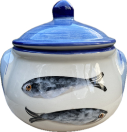 Pot met deksel Ø13x16cm / Sardines (R.140)