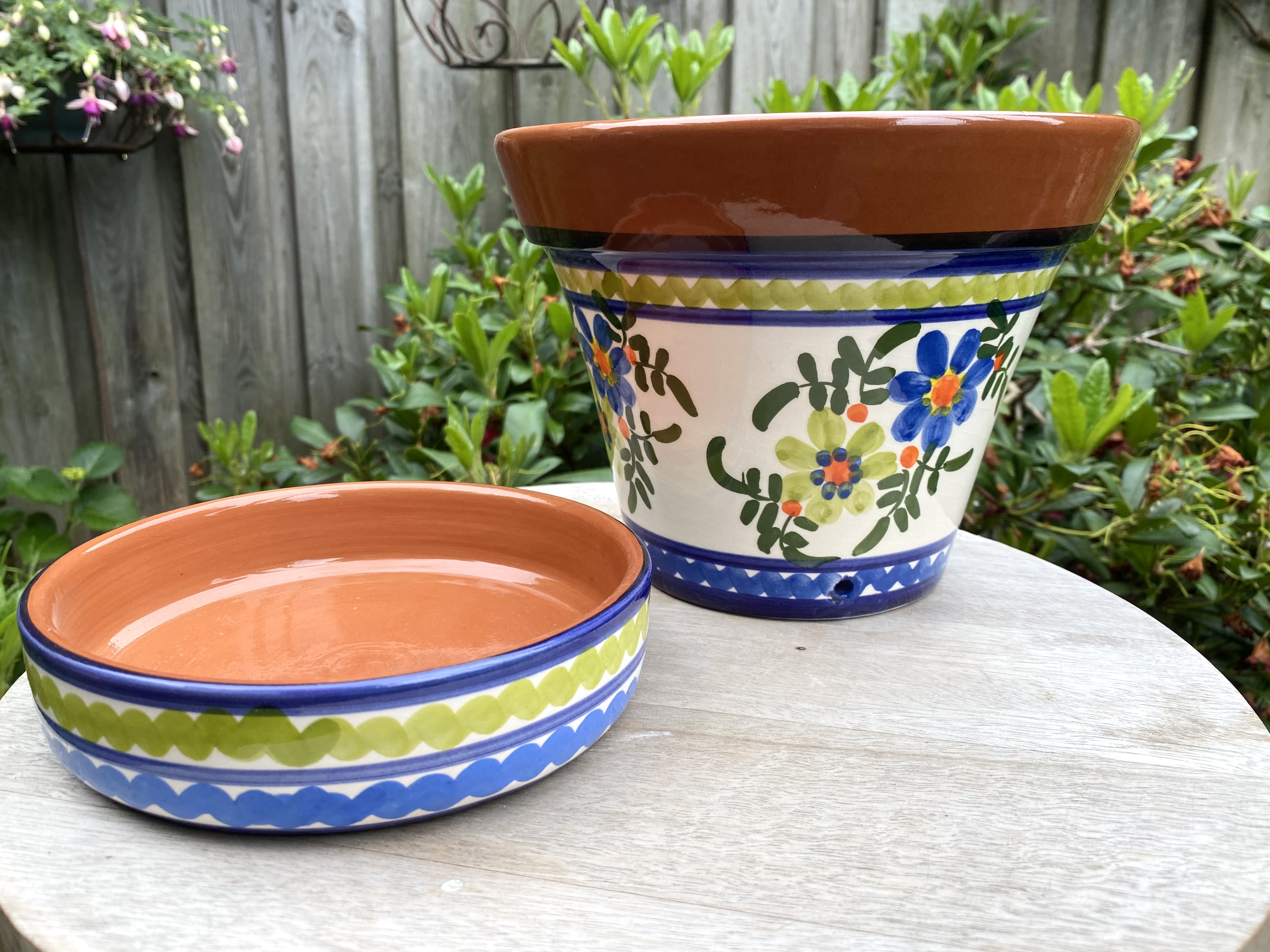 Bloempot met schotel (medium)