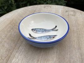 Rond schaaltje Ø10,5x4cm / Sardines / lavendel (R.136)