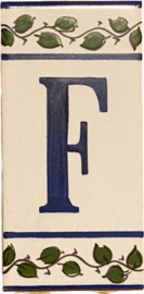 Keramische tegel / letter F (15x7,5cm)