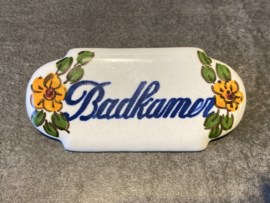 Keramisch deurbordje Badkamer (9x4,5cm)