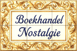 Handbeschilderd Portugees Naambord | 6 tegels | 45 x 30 cm | Patroon 36