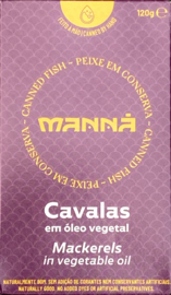 Portugese makreel in zonnebloemolie Manná 120 g.
