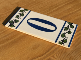 Keramische tegel Lisboa / cijfer 0 (15x7,5cm)