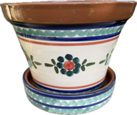 Bloempot met schotel (medium)