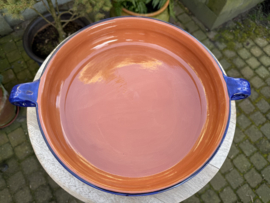 Handgemaakte Portugese Ovenschaal Rond Blauw | 2-3 Personen | Alentejo