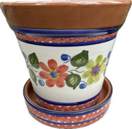 Bloempot met schotel (medium)