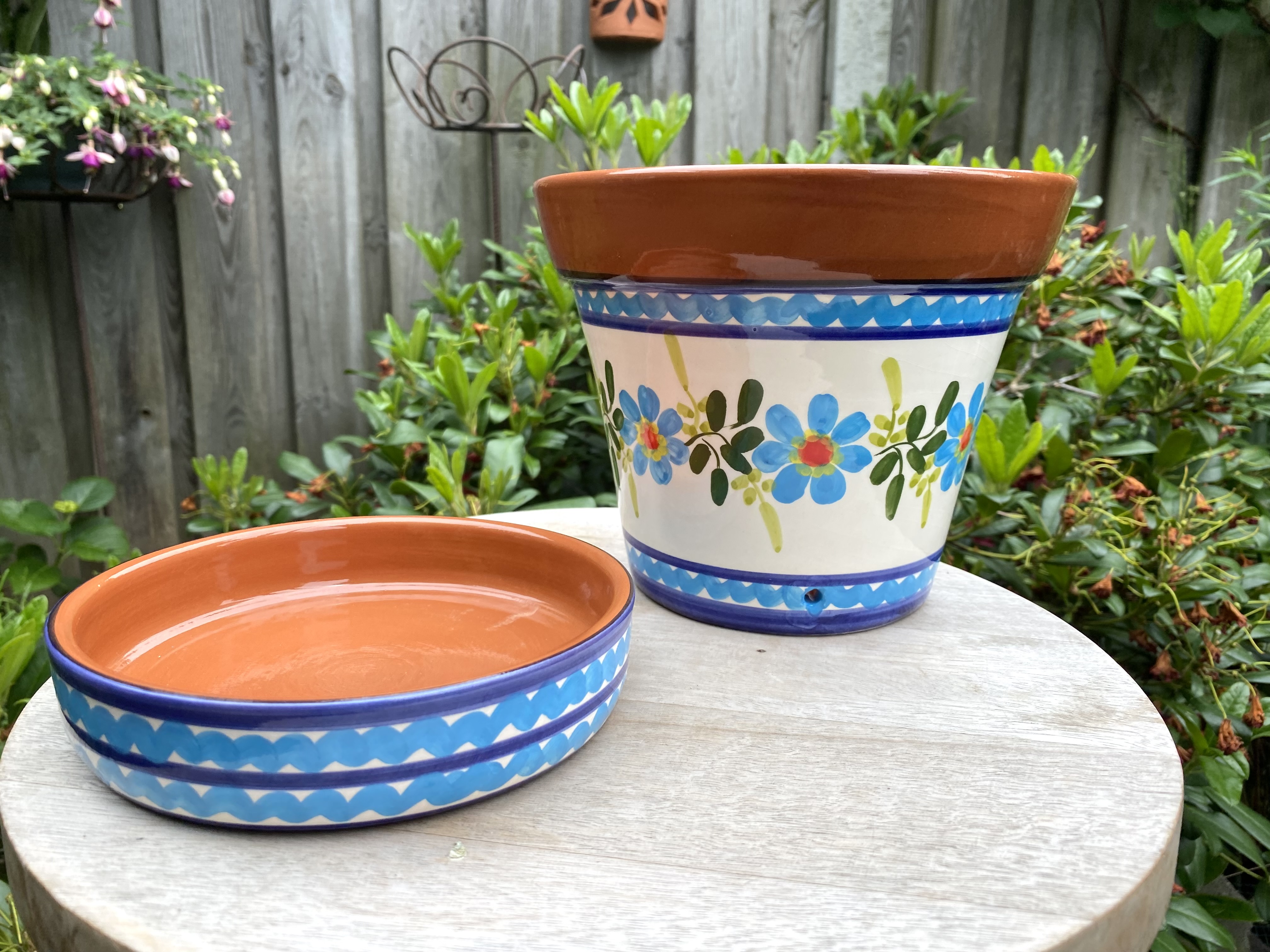 Bloempot met schotel (medium)