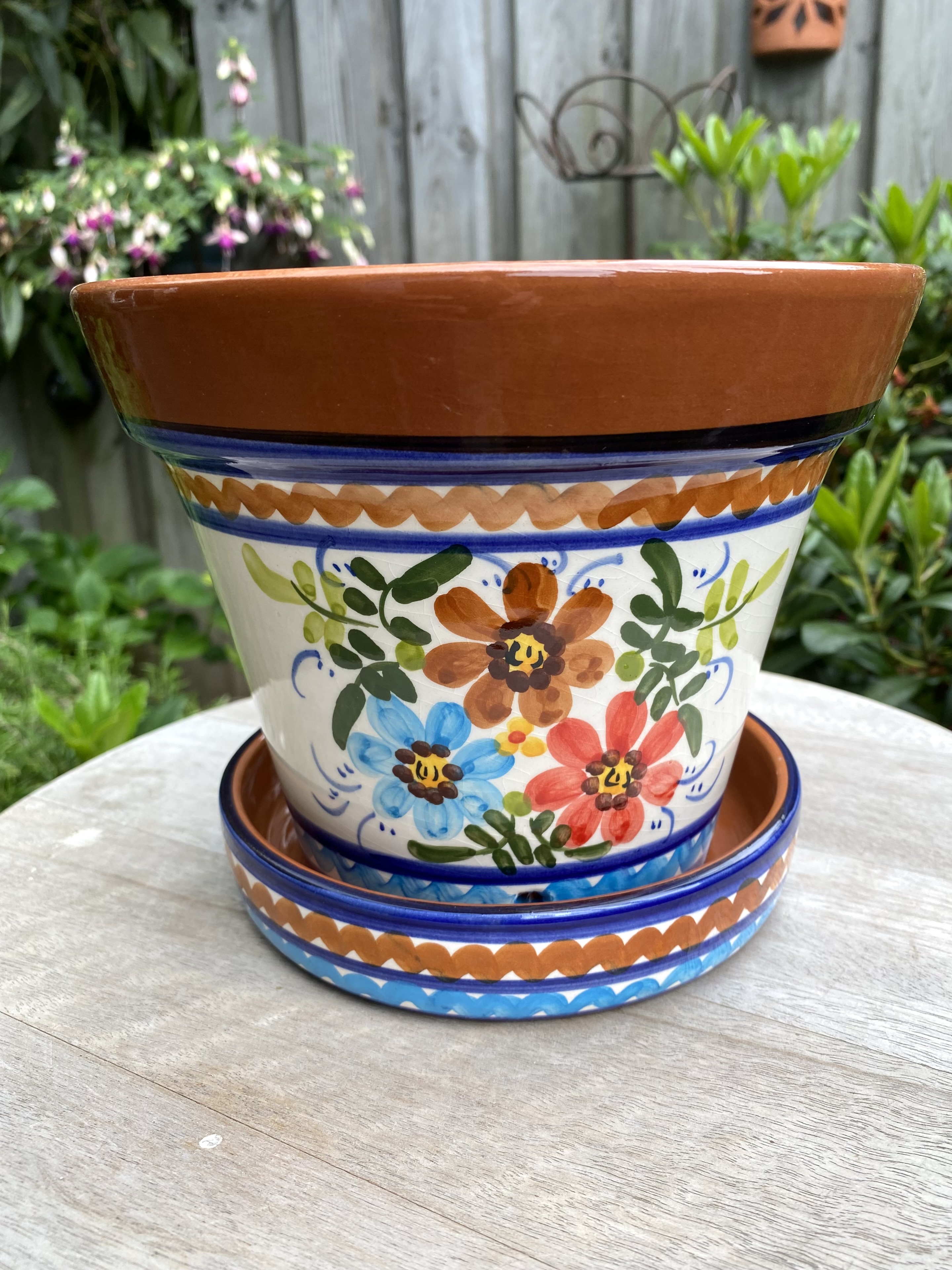 Bloempot met schotel (medium)