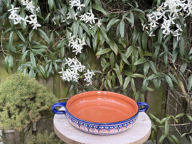 Handgemaakte Portugese Ovenschaal Rond Kleurrijk | 2-3 Personen | Alentejo