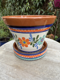 Bloempot met schotel (medium)