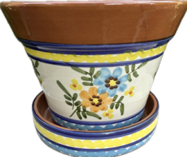 Bloempot met schotel (medium)