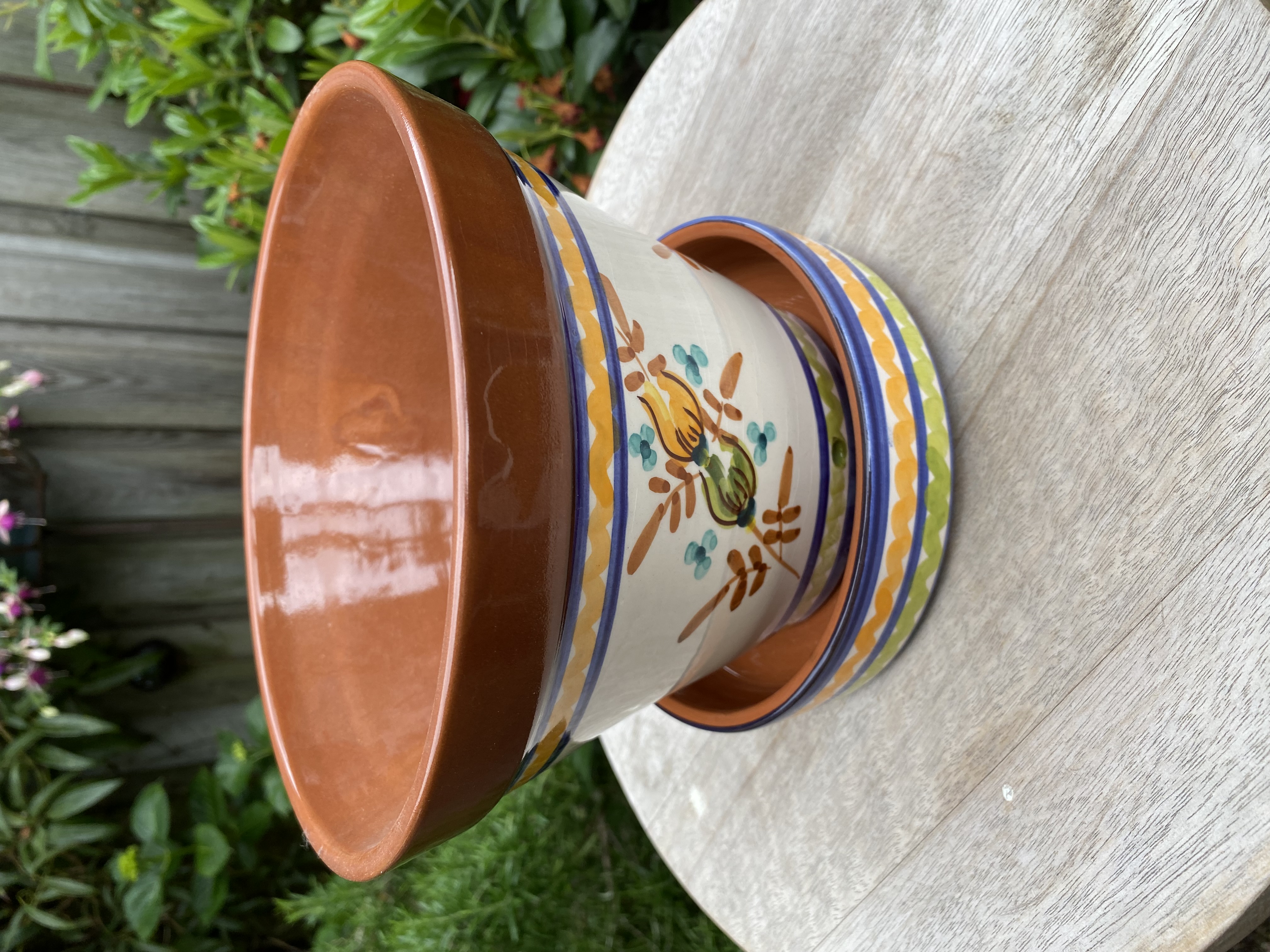 Bloempot met schotel (medium)