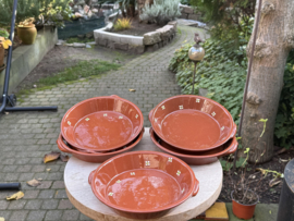 Handgemaakte Ronde Serveerschaal met Handvatten | Mafra Bloemen | Portugees Aardewerk | Ø 20 x H 3,5 cm