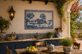 Portugees Tegeltableau São Bento (Hollandse Stijl) (24 tegels) | 84 x 56 cm | Handbeschilderd