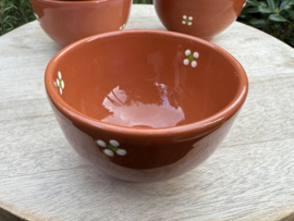 Handgemaakt Diep Rond Schaaltje | Mafra Bloemen | Portugees Aardewerk | Ø 10 x H 6 cm