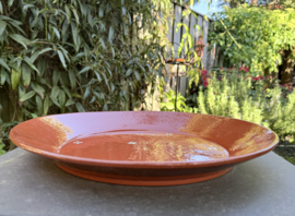 Handgemaakt Rond XL Bord | Mafra Bloemen | Portugees Aardewerk | Ø 40 cm
