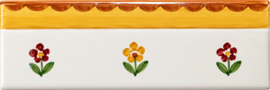 Keramische Randtegel Miramar Patroon | Smalle Afwerking Wandtegels | 15 x 5 cm