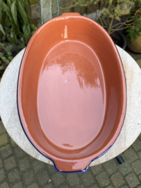 Handgemaakte Portugese Ovenschaal Ovaal Blauw | 3-4 Personen | Alentejo